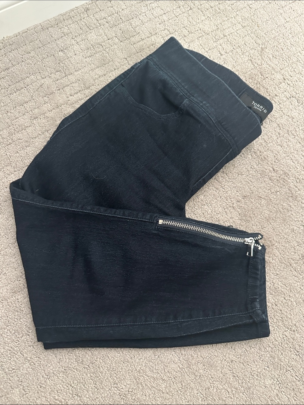 torrid dark blue Skinny Jeans with Ankle Zippers